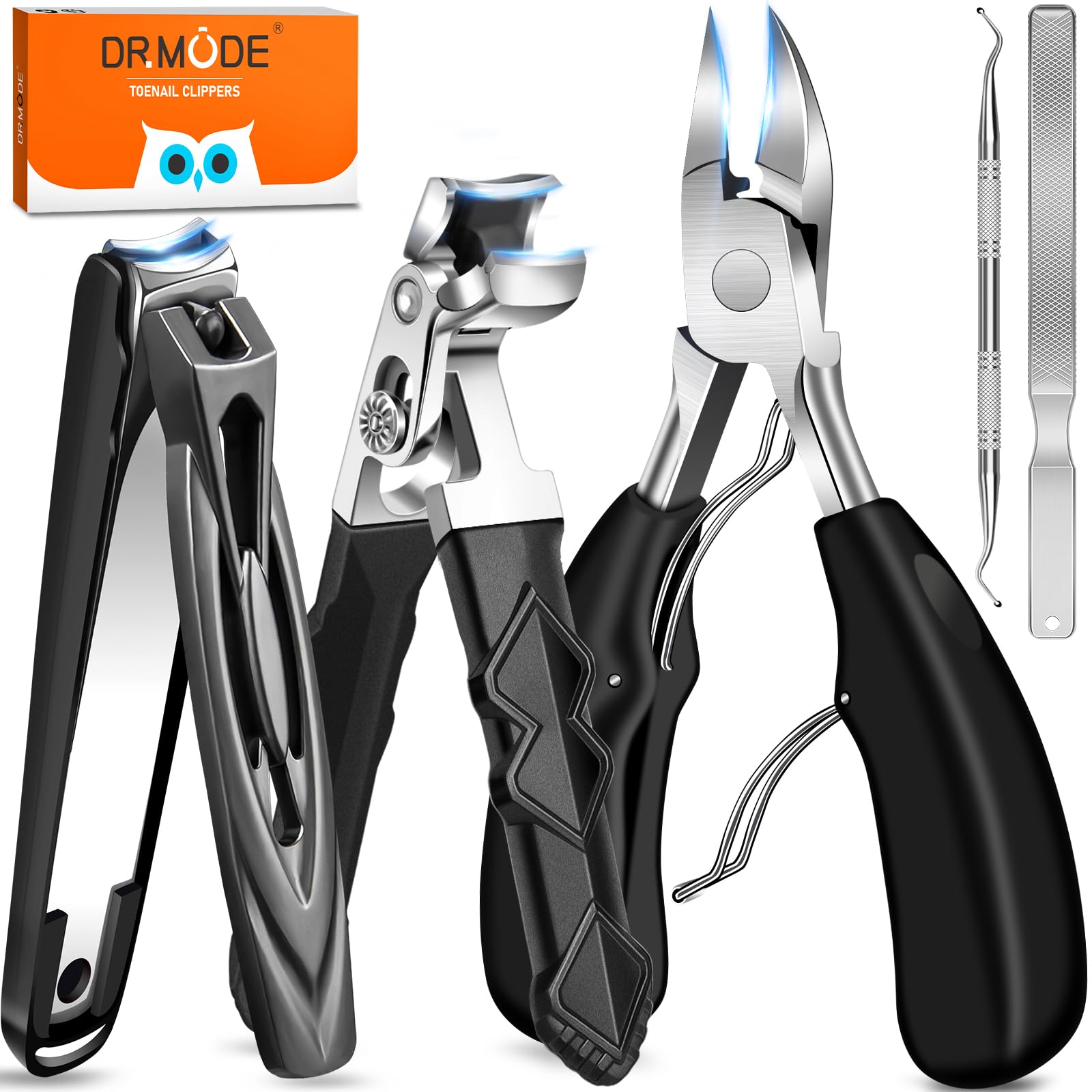 Nail Clippers Zehennagelknipser für Senioren, Abgewinkelte Kopf Professionelle Nagelknipser Fußnägel für ältere eingewachsene dicke Nägel, breite Öffnung großer Nagelzwicker