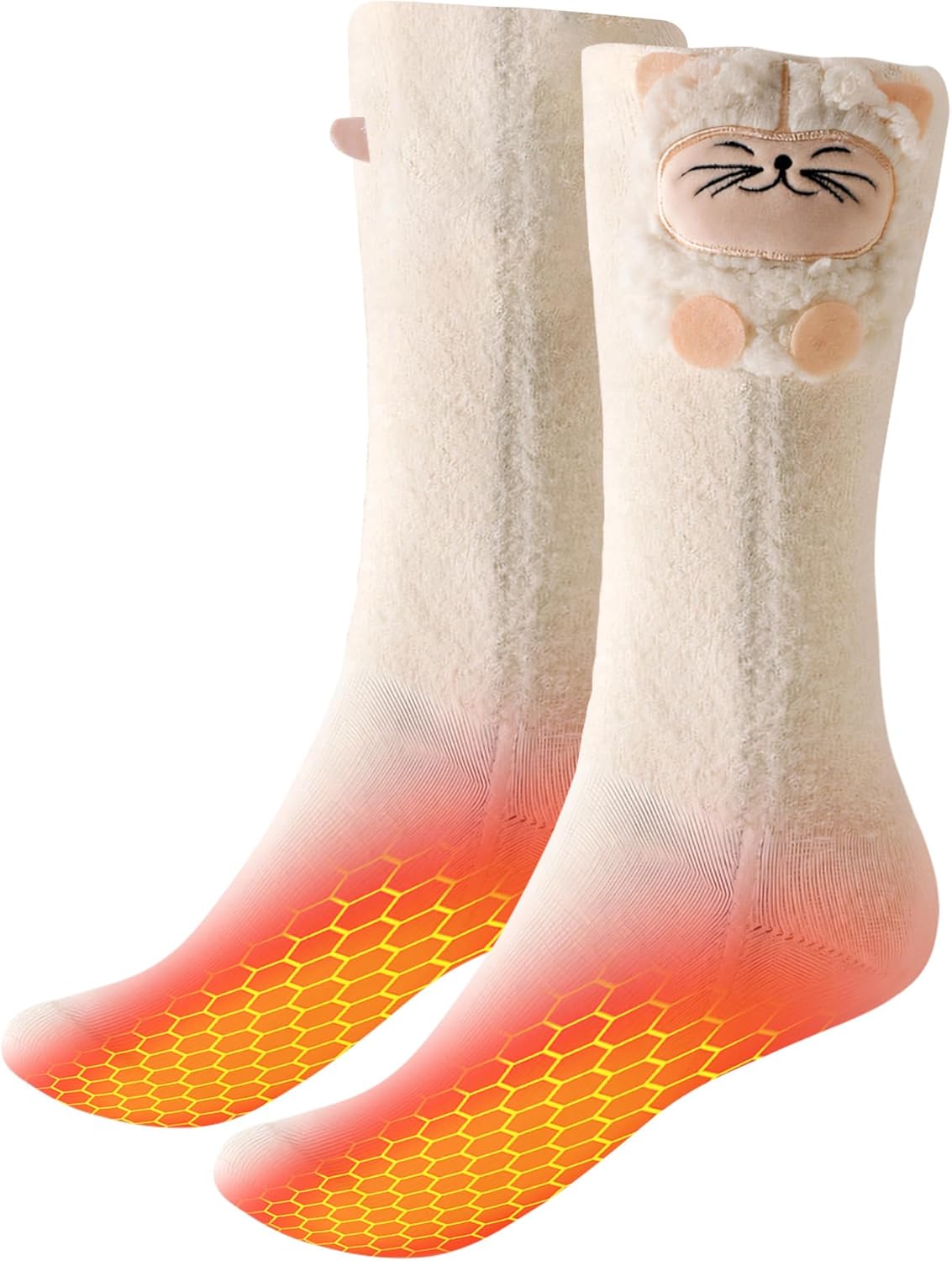 Kids Heated Socks - Boys and Girls Cute Electric Heating Socks, 4000mAh Battery Pack (Not Ski Socks)