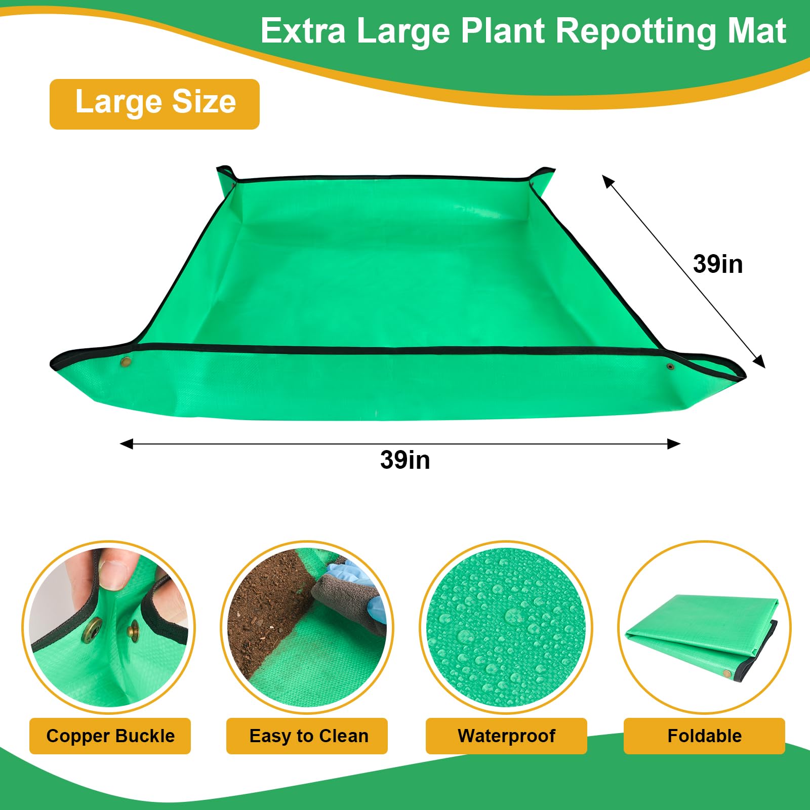 succulentlovers Juego de 26 herramientas para suculentas, el kit de herramientas de jardinería interior incluye alfombrilla de trasplante de plantas de 39 pulgadas y 19 mini herramientas de mano para