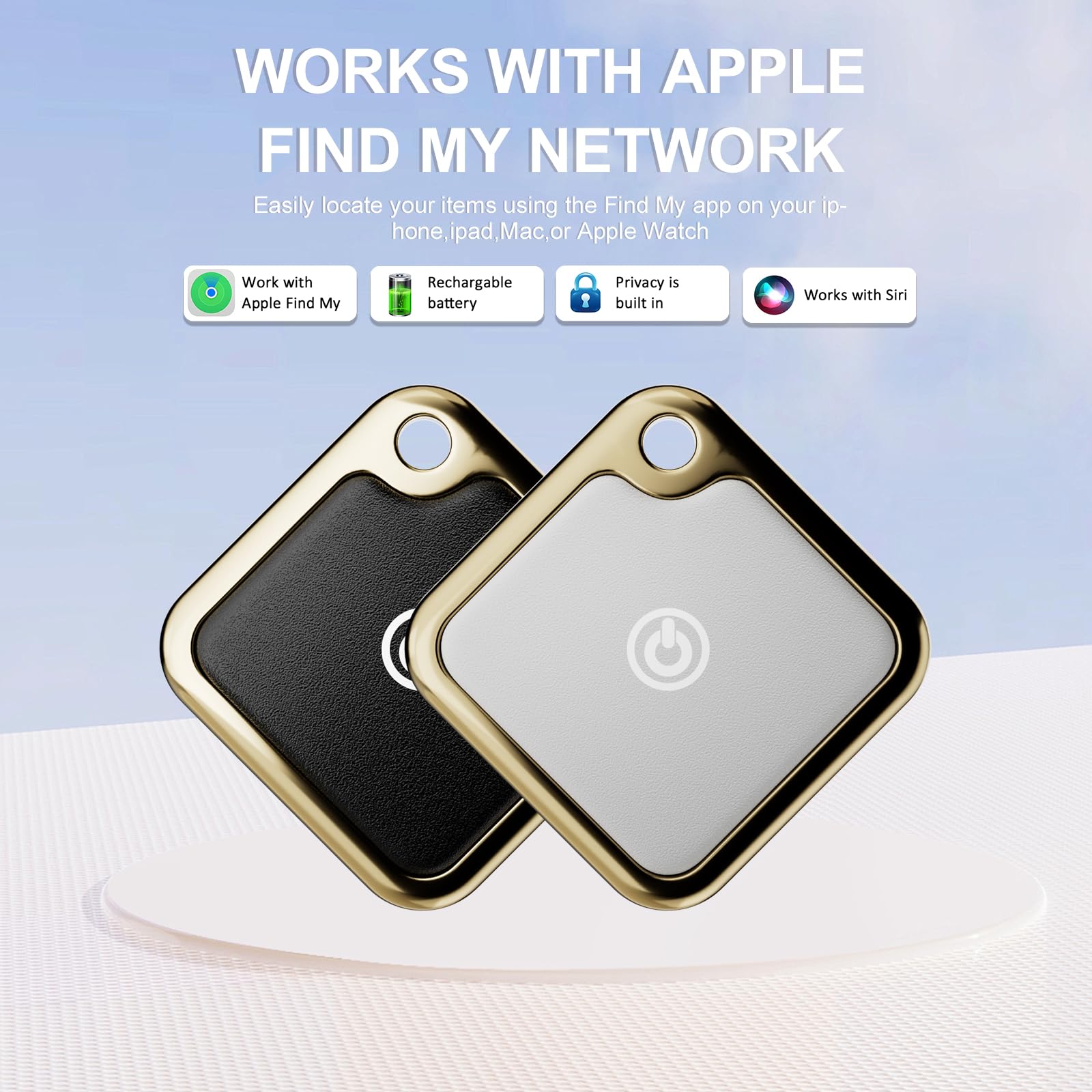 SMART CC Trackers Like Apple Airtags Airtag Air Tag, for Dog Cat Key Luggage Tile Tracker,Similar,Air Tags-2 Pack,1 Pack Work with Apple Find My (iOS Only) (1Pack/Pink) (2Pack/Black&White)