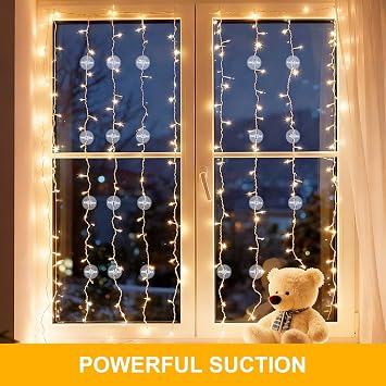 Gcstnn Suction Hooks for Christmas Light, 50 Packs Small Clear Window Suckers for Fairy Lights, Reusable Suction Cup Hooks Clips for Glass Windows Hanging Indoor Xmas Decorations