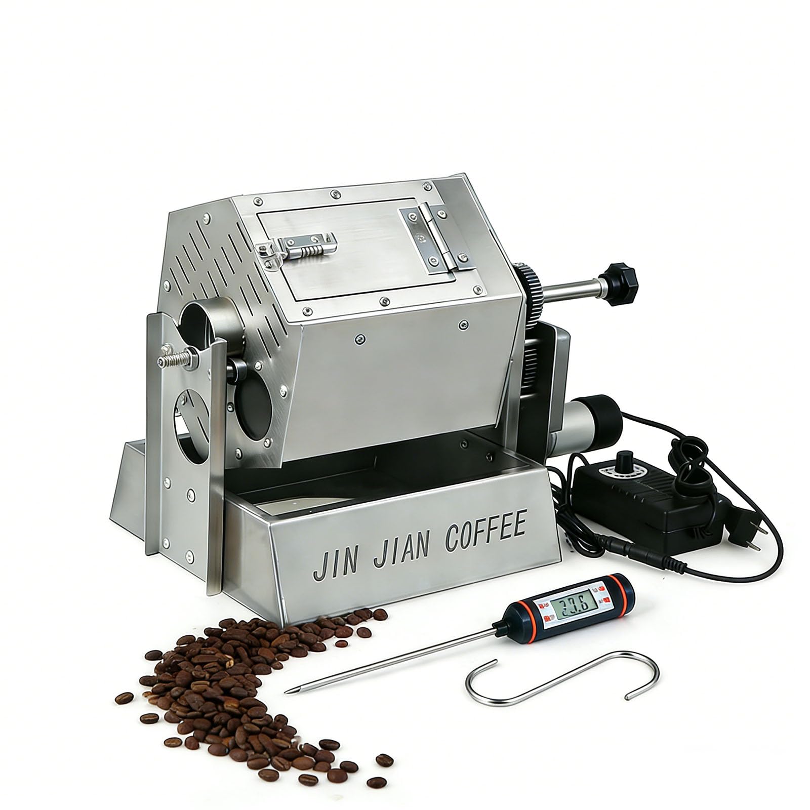 Tostador de granos de café para uso doméstico y cafetería con tambor de 3.4 L