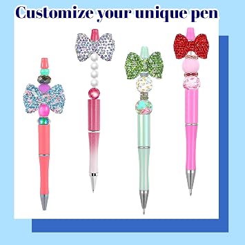 8PCS Rhinestone Bows Beads for Pens, Rhinestone Focal Bead for Crafts, Bow Rhinestones Acrylic Tassel Beads for Pen, Colorful Bowknot Bead for DIY Pens Jewelry Keychain Making Suppliers
