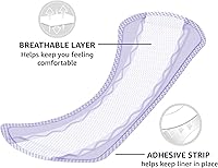 Vista 4 de Yaxa Basics Pantiliner diario, largo largo, almohadillas para mujer, sin perfume, 40 unidades (anteriormente Solimo)