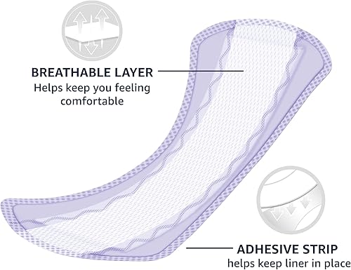 Miniatura 4 de Yaxa Basics Pantiliner diario, largo largo, almohadillas para mujer, sin perfume, 40 unidades (anteriormente Solimo)