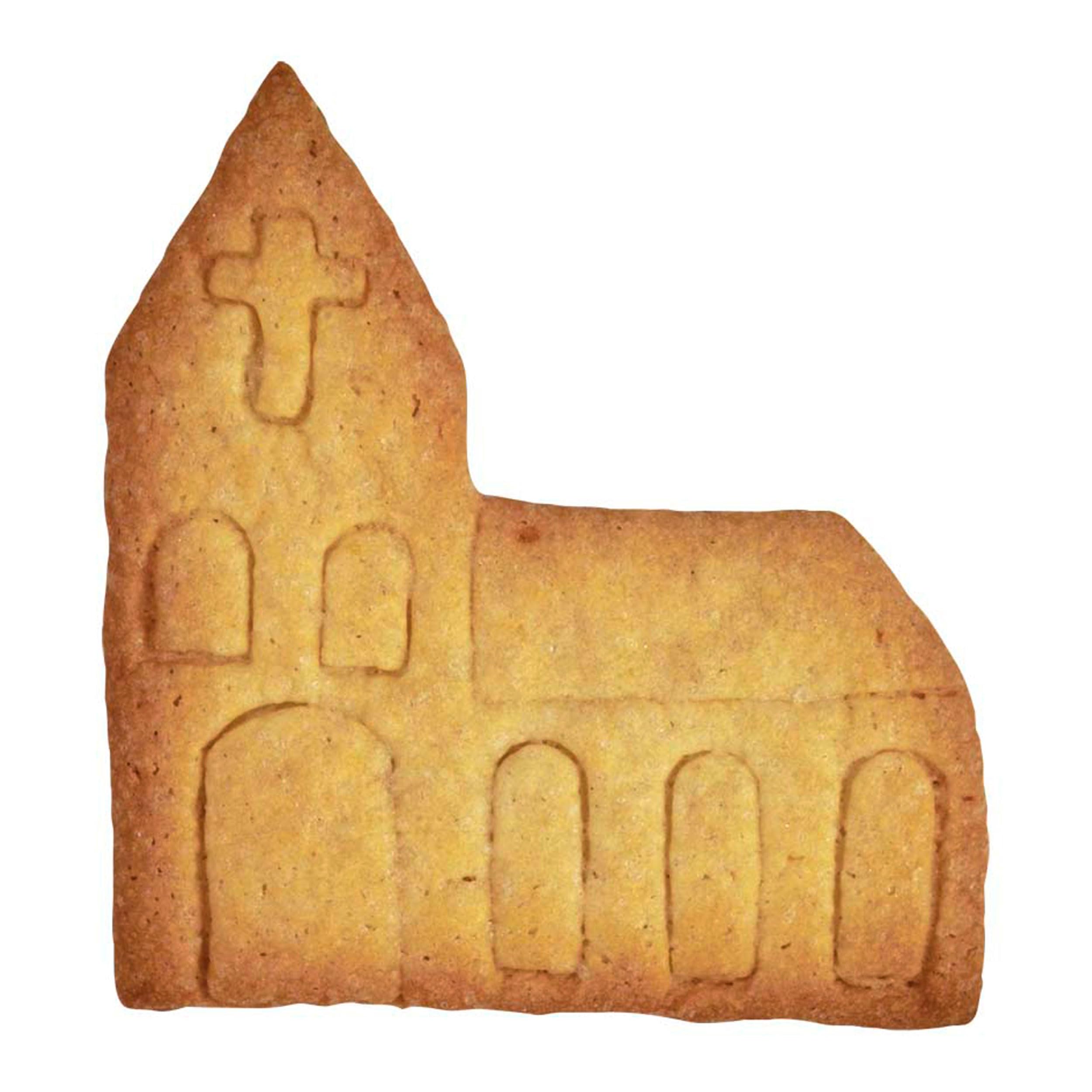 Stampini per Biscotti, Motivo: Chiesa goffratura, Argento, Acciaio Inossidabile, Silver, 10,5 cm