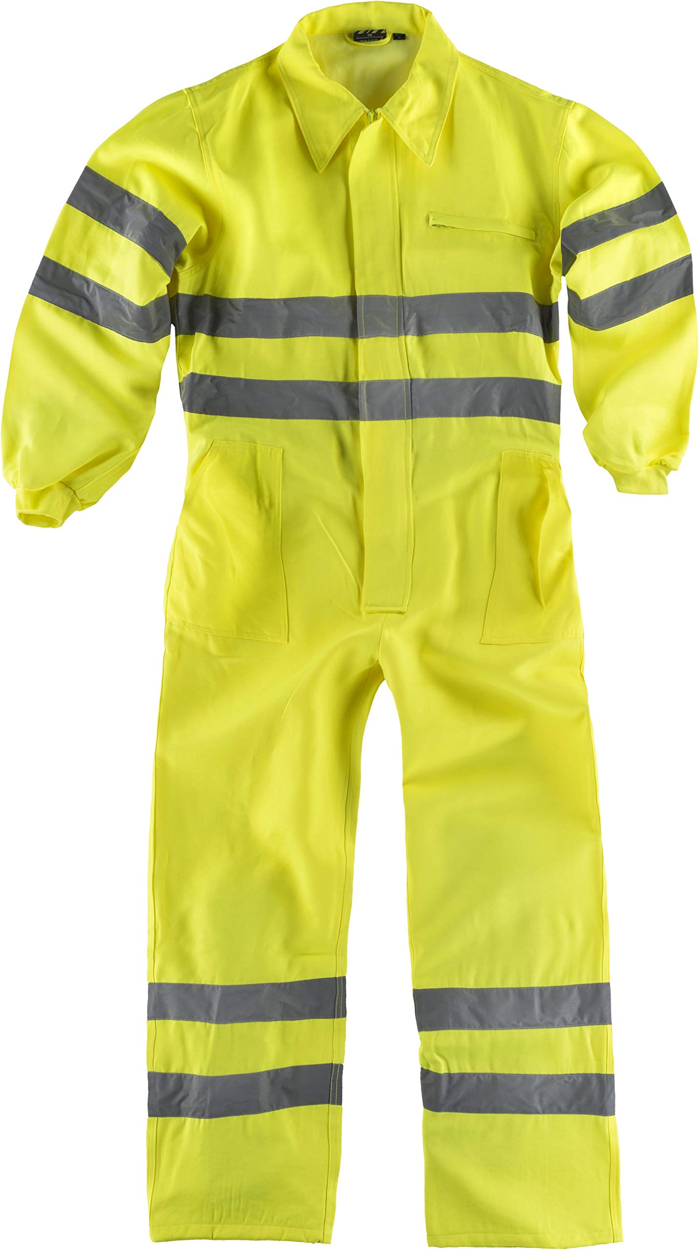 Work Team Buzo Alta Visibilidad con Cintas Reflectantes. EN471; Cremallera, un Bolso Pecho. Hombre