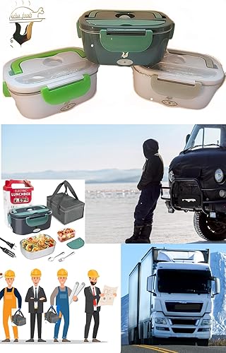 Miniatura 7 de echo fresh Fiambrera eléctrica, calentador de alimentos de acero inoxidable de 1.5 L, diseño de doble capa para platos separados, a prueba de fugas,