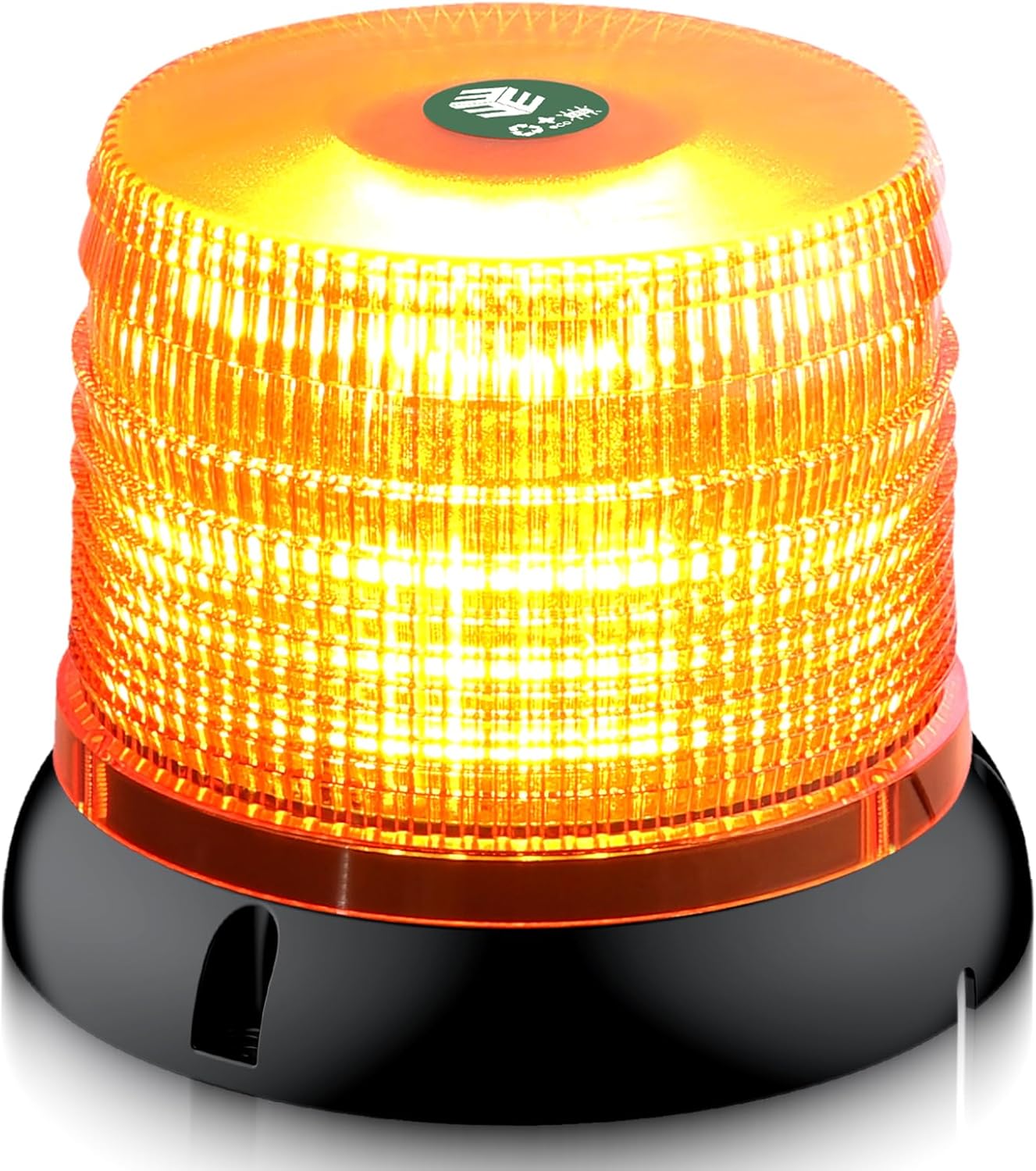 EYPINS Cordless LED Beacon Light Magnetic - 72 LED Amber Rooftop Flashing Light with Battery & Remote for Truck Trailer Vehicles, Waterproof Emergency Strobe Beacon Lights (cordless amber 72LED)