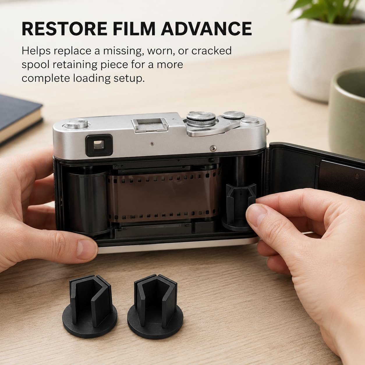 Take Up Film Spool Holder Clip Compatible with Leica CL - Secure Friction Fit Replacement | 35mm Camera Winding Repair Accessory | Loading Refresh Retainer 3 Pack