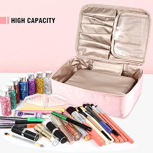 Miniatura 8 de Bolsa de maquillaje de viaje para mujer, bolsa de cosméticos portátil y bonita, bolsa de maquillaje para brochas de maquillaje, bolsa de cosméticos,