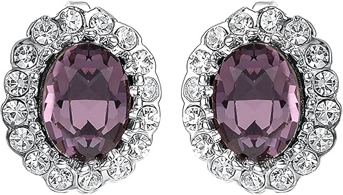 Miniatura 9 de Yoursfs Austria Crystal Clip on Earrings for Women 18K Gold Plated Fashion Jewelry with Halo CZ Rhinestone Non Pierced Earrings