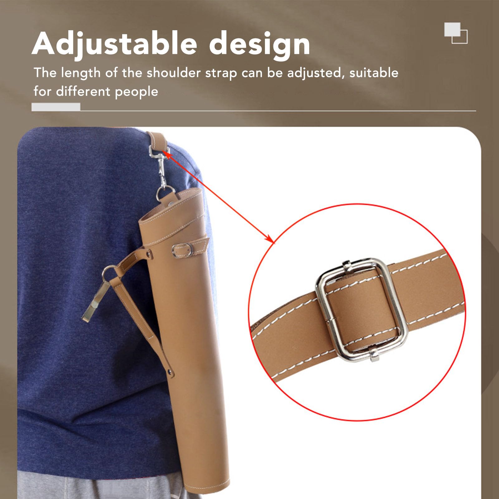 Archery Carquinero, Soporte de Flecha de Hombro Toserador Impermeable Bolsa de Flecha Trasera de Gran Capacidad para Entrenamiento de Caza de Objetivos Al Aire Libre