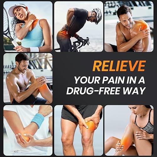 Miniatura 2 de Unidad TENS 3 en 1 con 32 modos, estimulador muscular EMS de doble canal con 40 intensidades para terapia gradual de alivio del dolor, masajeador de