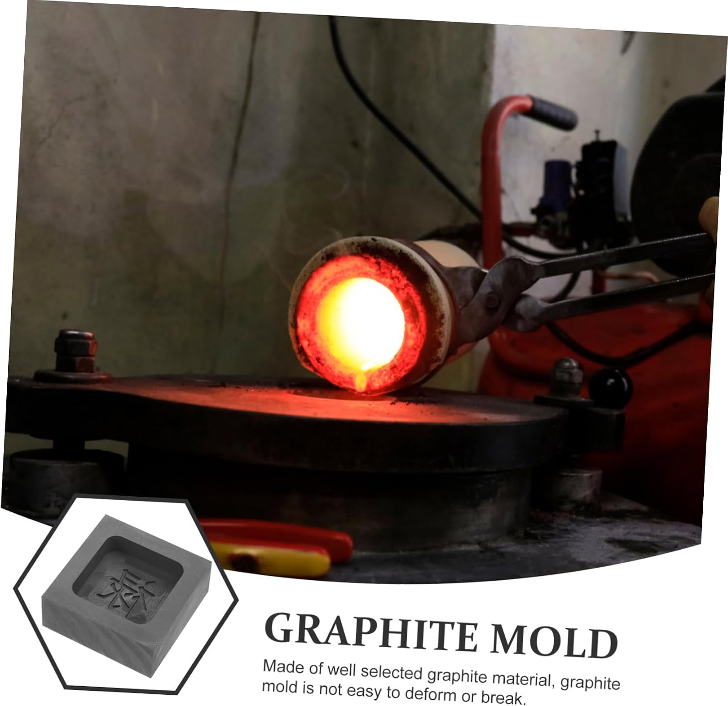 TEHAUX 3pcs Graphite Ingot for Melting and Casting Design for Volume Smelting and Impact High Purity Graphite Material for Projects and Experiments