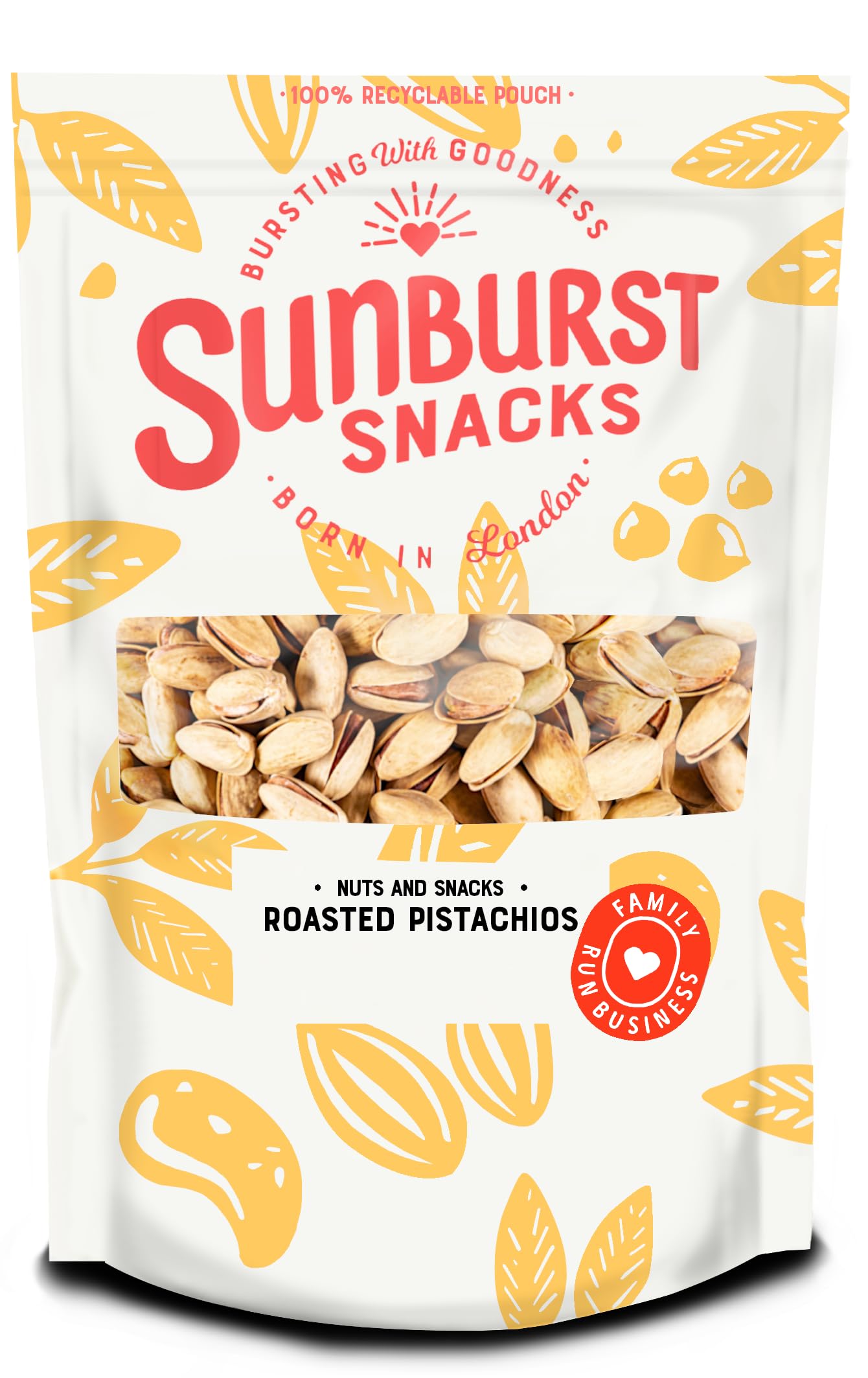 Sunburst Snacks Pistachios Jumbo Dry Roasted and Salted, Non GMO, No Oil, Resealable & Recyclable Pouch, 1KG