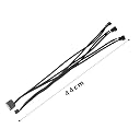 XMSJSIY SATA to 3 Pin 4 Pin PWM Fan Adapter Splitter Hub for 12V Desktop Computer Cooler Case Fans, 2 Pieces Packing gallery image