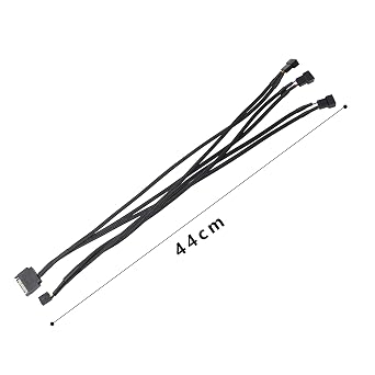 XMSJSIY SATA to 3 Pin 4 Pin PWM Fan Adapter Splitter Hub for 12V -2PCS