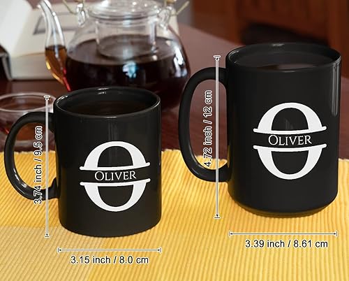 Miniatura 7 de Taza de café personalizada con monograma, letra inicial O personalizada para mujeres, hombres, niñas, niños, papás, mamás amigos, taza de café