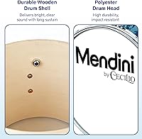 Vista 2 de Mendini By Cecilio Drum Set, 3 Piece Junior Drum Set for Beginners with Bass Tom Snare Drum, 13 inch Drum Kit with Snare, Cymbal, Drumsticks
