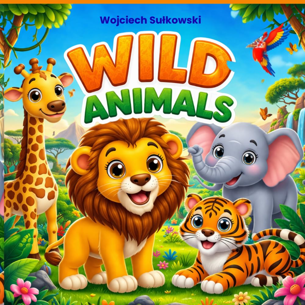 Wild Animals Vocabulary for Kids: First Words for Toddlers and Preschoolers • Cute Animal Pictures with Easy-to-Read Names (Little Explorers Vocabulary Books)