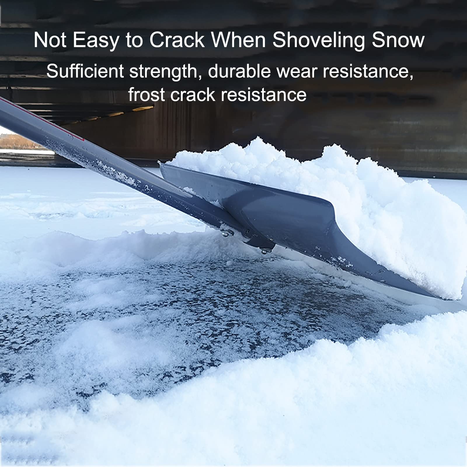 Pala de Nieve, Cabeza de Pala, Palas cuadradas con Mango en T de Madera o Mango Recto, Palas de Nieve Resistentes y duraderas, ergonómicas, Fuerte Capacidad de Carga, para Entrada,