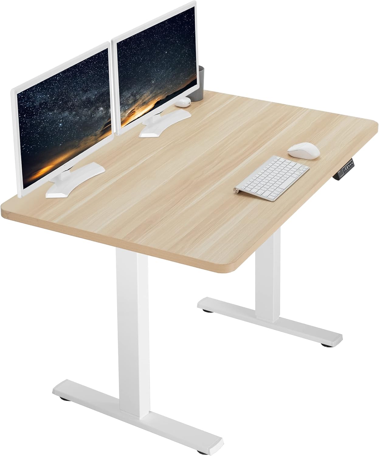 VIVO Electric Height Adjustable 122cm x 76cm Memory Stand Up Desk