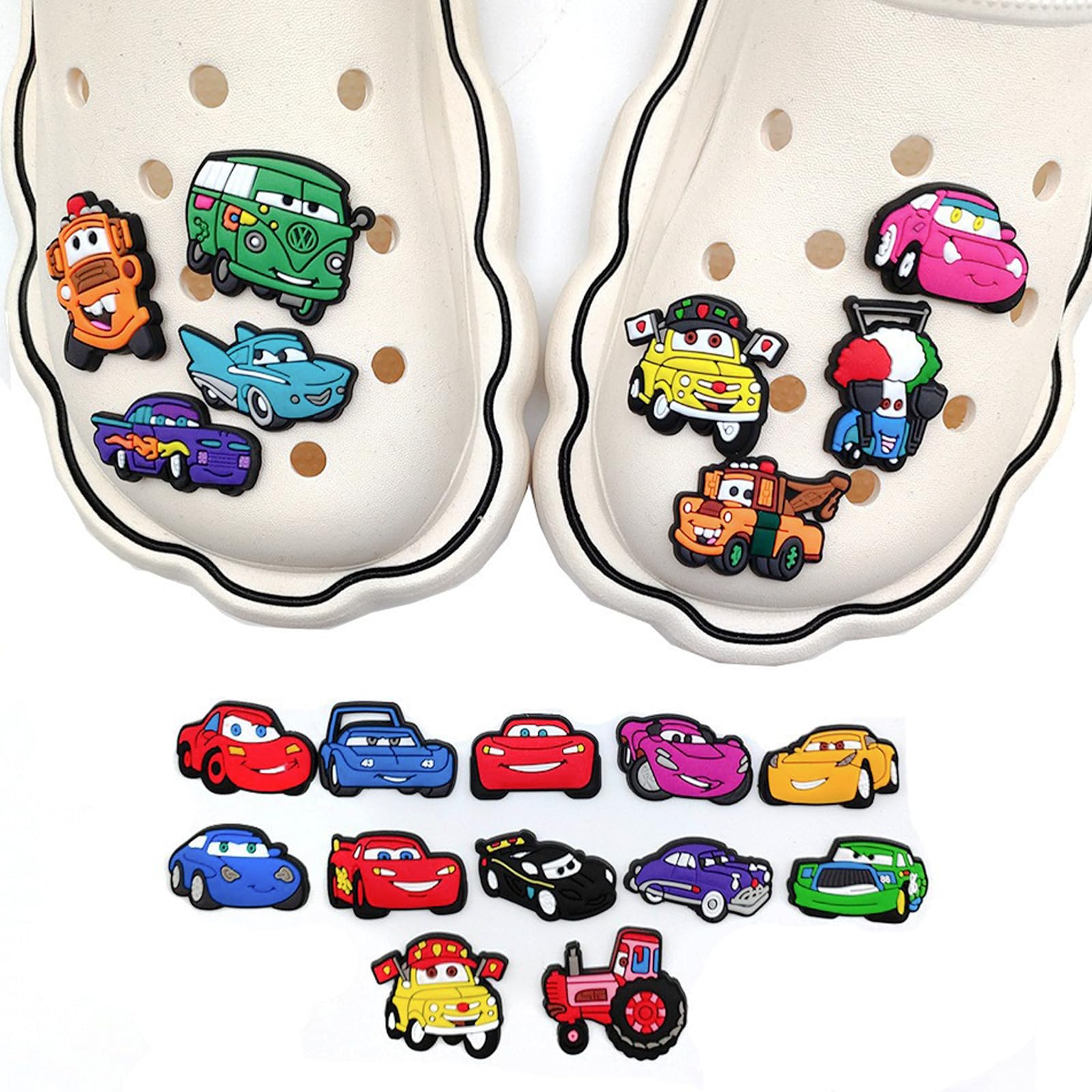 PANYI 30 Pines Croc de Zapatos para Automóviles Adornos de Dibujos Animados