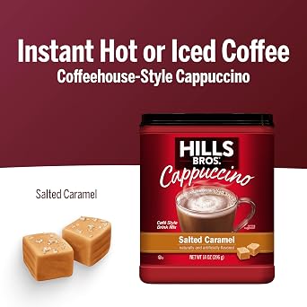 Hills Bros. Cappuccino Mix - Salted Caramel, 14 oz