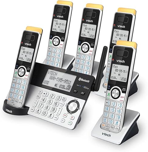 Miniatura 3 de VTech Teléfono inalámbrico DECT 6.0 de alcance súper largo para el hogar con contestador, alcance de 2300 pies, bloqueo de llamadas, Bluetooth,