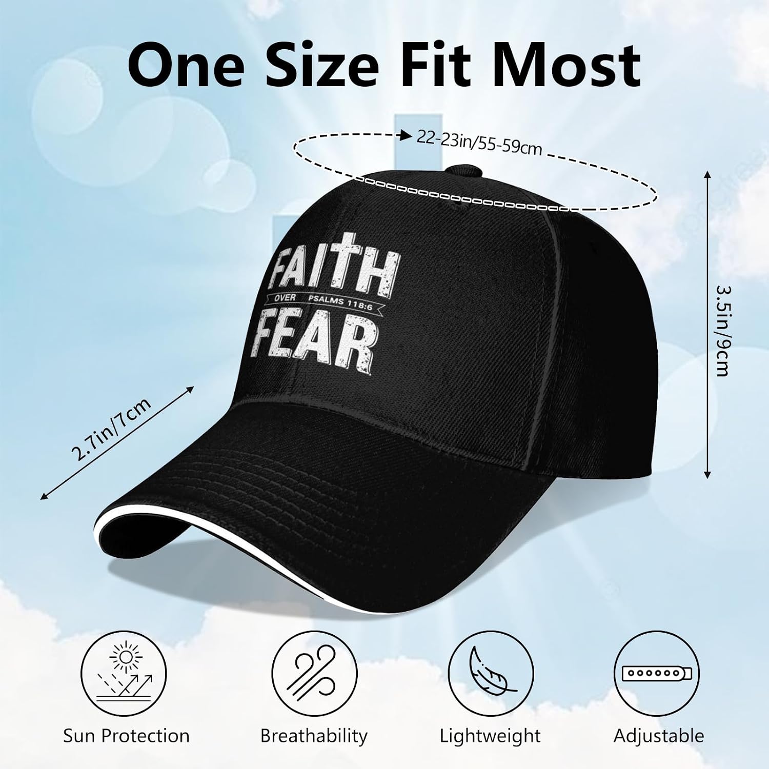 Baseball Cap Christianity Jesus The Way The Truth The Life Casquette Trucker hat Unisex Adjustable Casual Caps Black