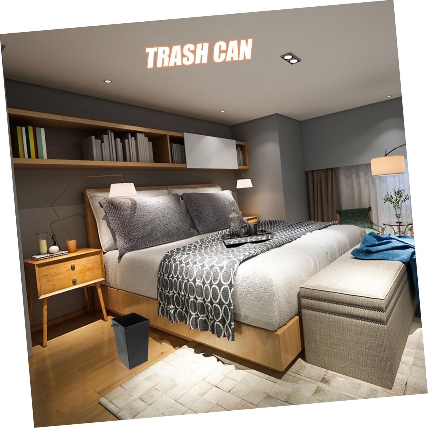 Cabilock Heavy Duty Square Inner Bucket for Trash Can Versatile Utility Bucket for Indoor Outdoor Use for Kitchen Bathroom and Garden Settings