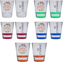 Springville Utah The Great Outdoors Camping Adventure Souvenir Round Shot Glass (Clear, 1)