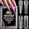EBANKU 96PCS Clear Dual Nail Forms System Full Cover Nail Mold Tips Acrylic Nail Extension Tools for Nail Art Salon Nails Design(4 Styles)