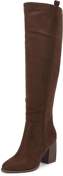 SERAIH Womens Over The Knee Thigh High Boots Faux Suede