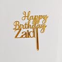 LET'S DIY Personalized Gold Acrylic Cake Topper – Custom Name or Message Party Decoration for Cakes gallery image