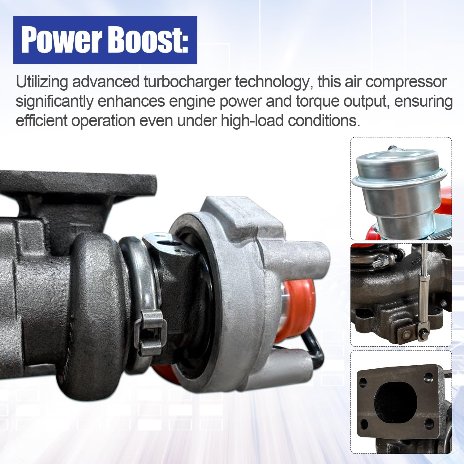 TD04L4-09TK3 Turbocharger Compatible with CAT 236D 242D 246D 257D 259D 262D 277D 279D 289D, 308E2, Fits for Kubota V3307-DI-TE3-Q, V3307-DI-T-E3B Engine, Replaces 49177-03242