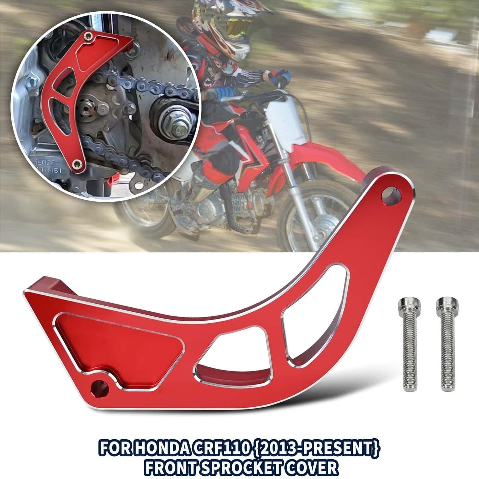 osłona zębatki silnika Pasuje do Honda CRF110F 2013-2024 motocykla Osłona przedniej zębatki i łańcucha osłona łańcucha