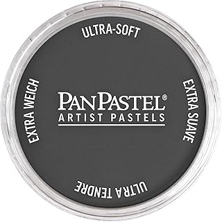 Artist Pastels by GOLDEN, Pearl Medium Black (Fine), 2.44” / 62mm Pan Diameter, Professional Artist Pastels, Unique Pan Format (cake-like)