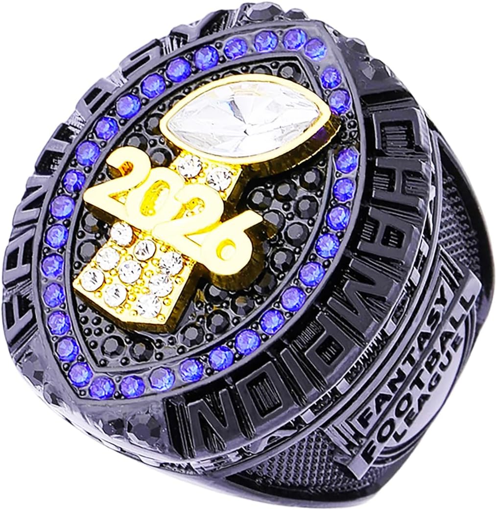 Fantasy Football Ring 2026 Award Prize Trophy Sports Winner MVP FFL Championship Ring
