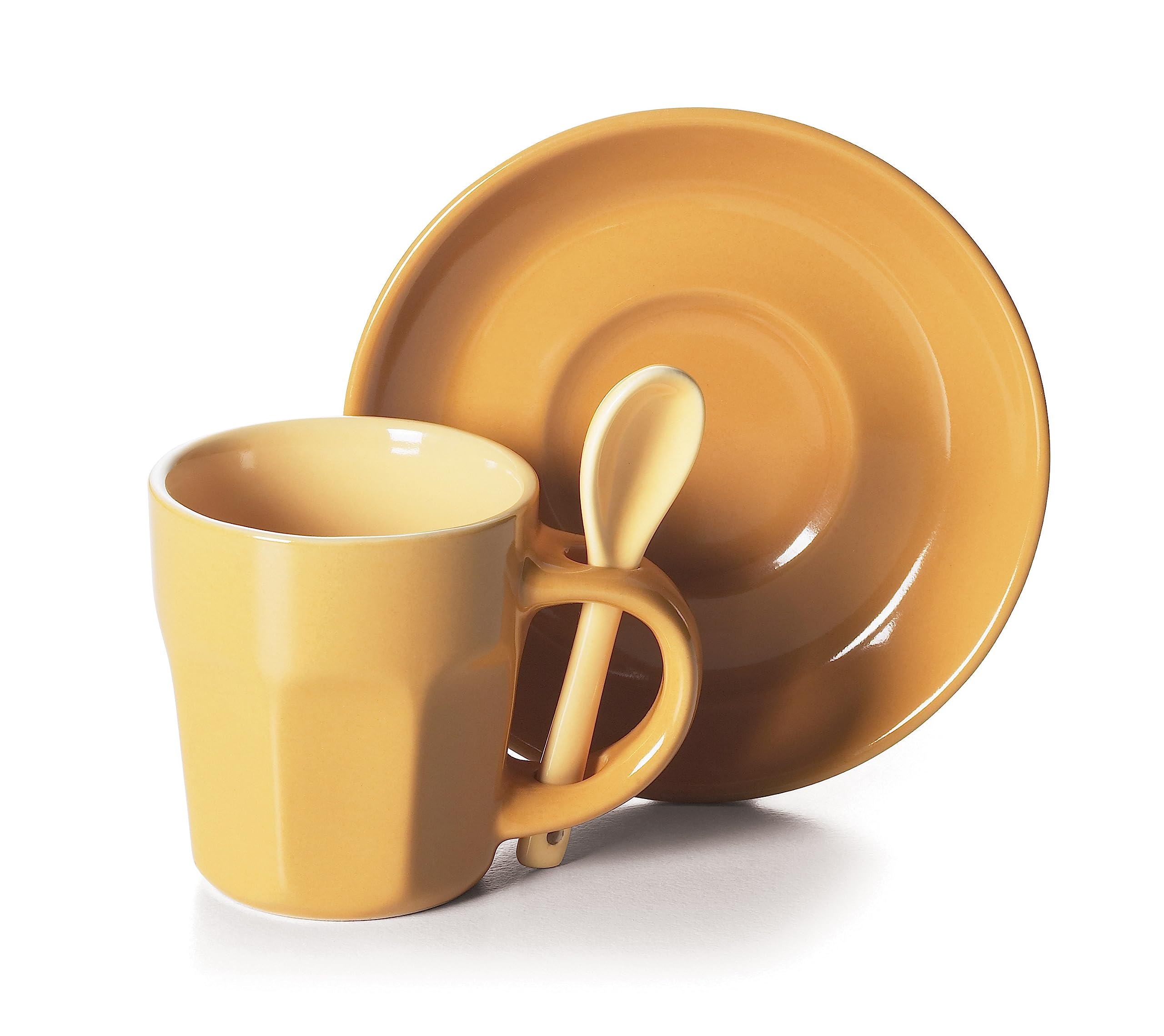 Excelsa Abbraccio Lot de 6 Tasses à café, céramique, Multicolore, 5,5 x 5,5 x 6,5 cm, 1,47 kg