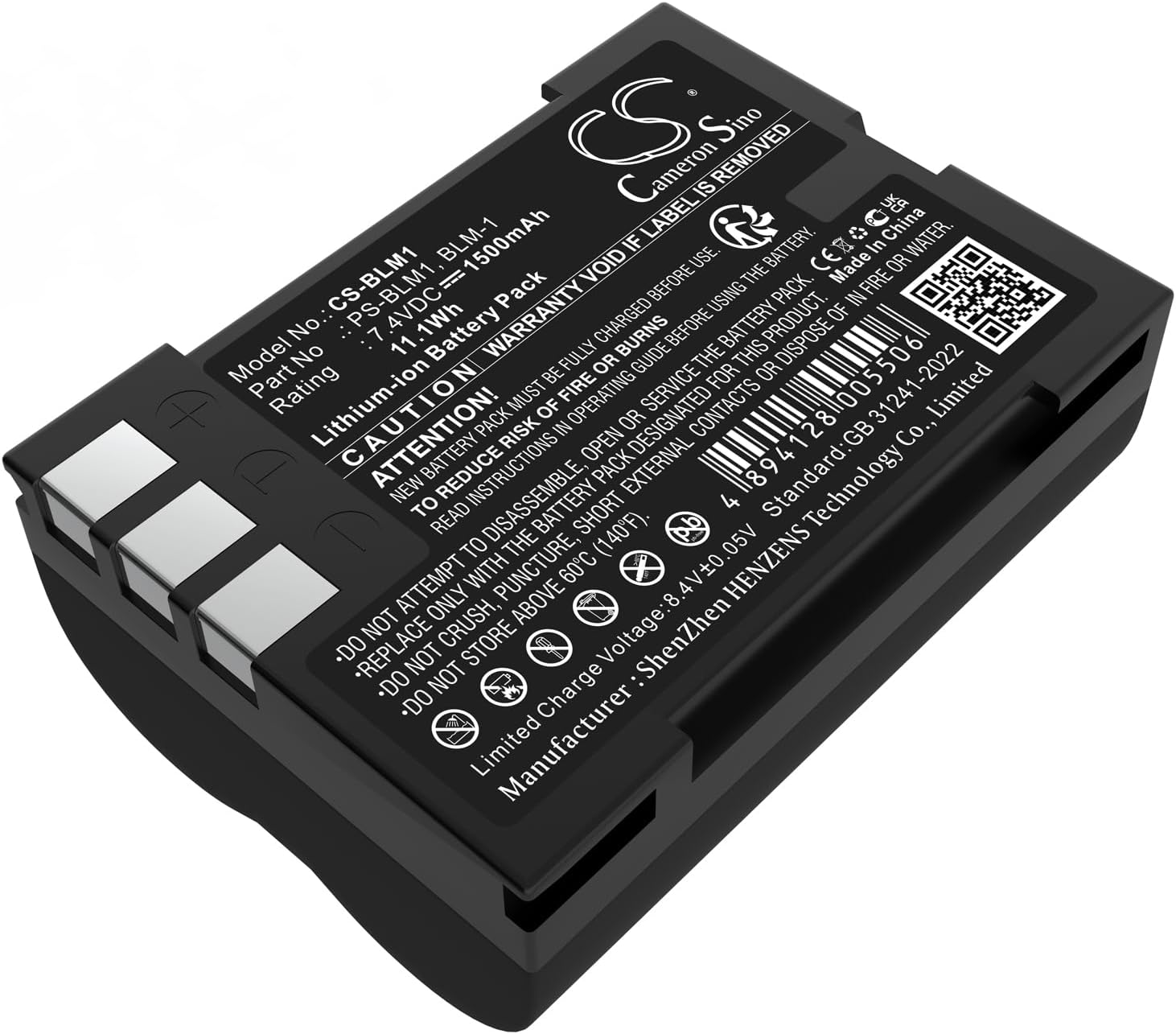 TECHTEK Battery 1500mAh compatible with [Olympus] C-7070, C-8080 Wide Zoom, Camedia C-5060 Wide Zoom, Camedia C-7070 C-8080, Evolt E-3, Evolt E-300, E FBA
