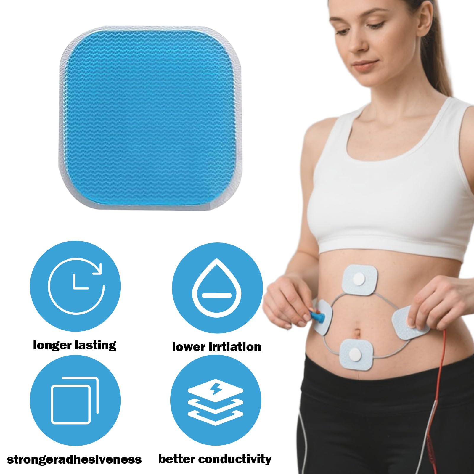 Axion Elektrodenpads - selbsthaftende Gel-Pads - reines Hydrogel für