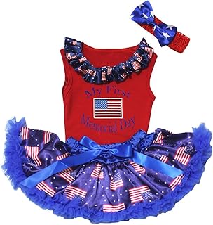 My First Memorial Day - Falda para bebé (3-12 m), Color Rojo