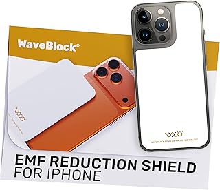 WAVEBLOCK EMF Blocker for Cell Phone - Made for iPhone 13/13 Pro - The Only Patented, Real Scientifically Backed, Lab-Tested 5G-Shield Sticker to Protect You & Your Loved Ones - USA Made White
