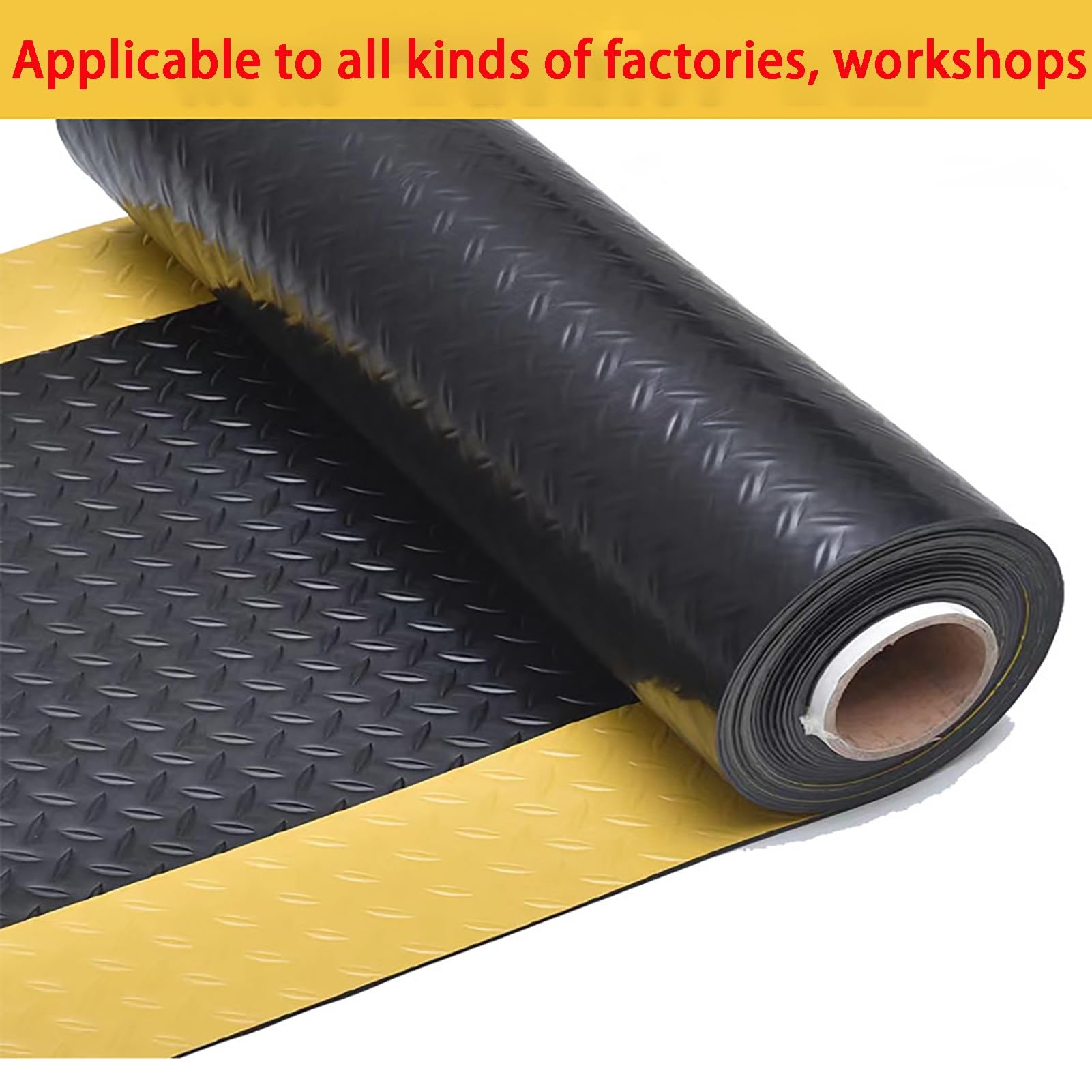 Estera antiestática antifatigu de 20 mm de Espesor con Borde Amarillo, Alfombra de Piso Industrial Acolchada for Taller, Laboratorio, almacén(60x60cm/23.6x23.6in)