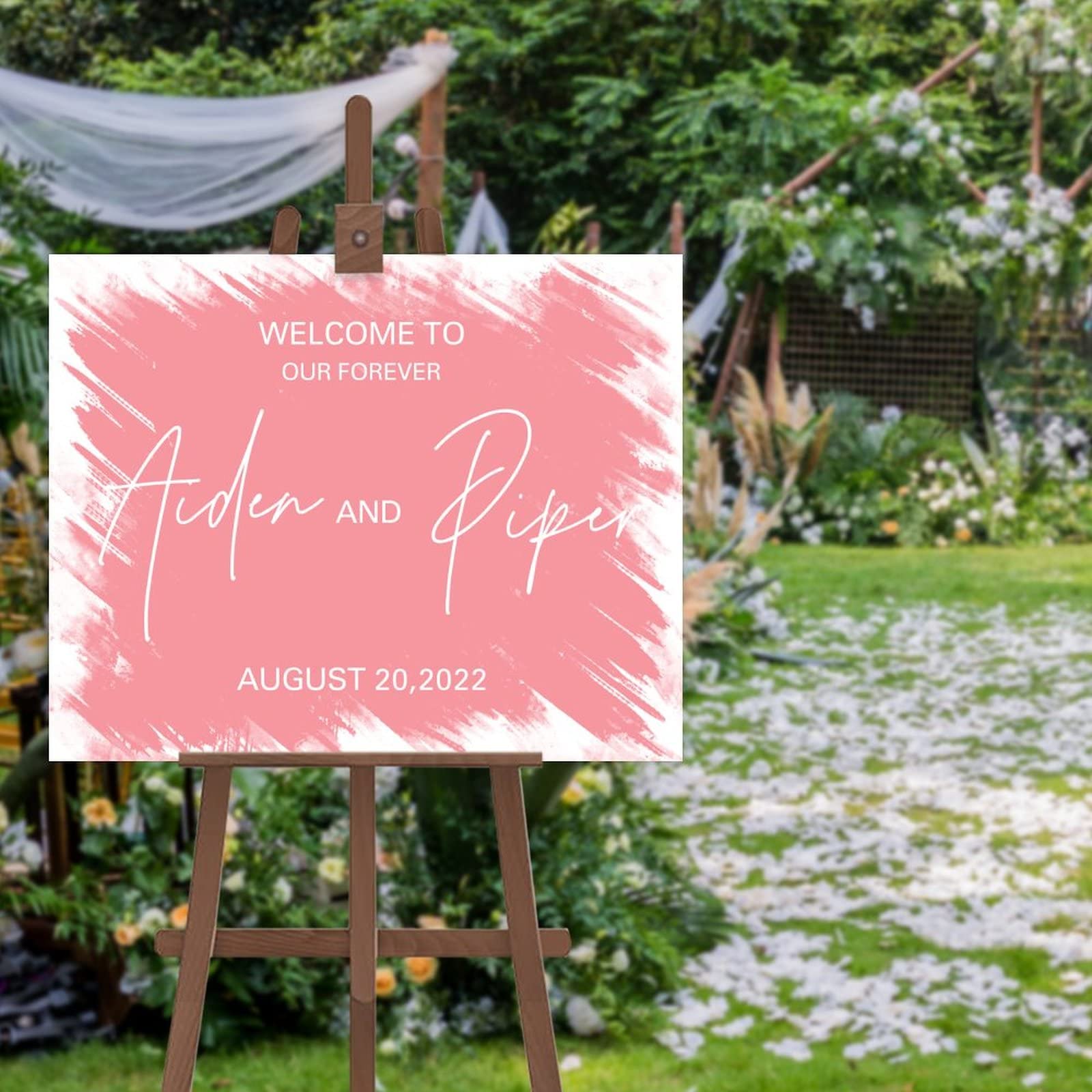 Panneaux de mariage pour cérémonie et décoration de table de bienvenue modifiable