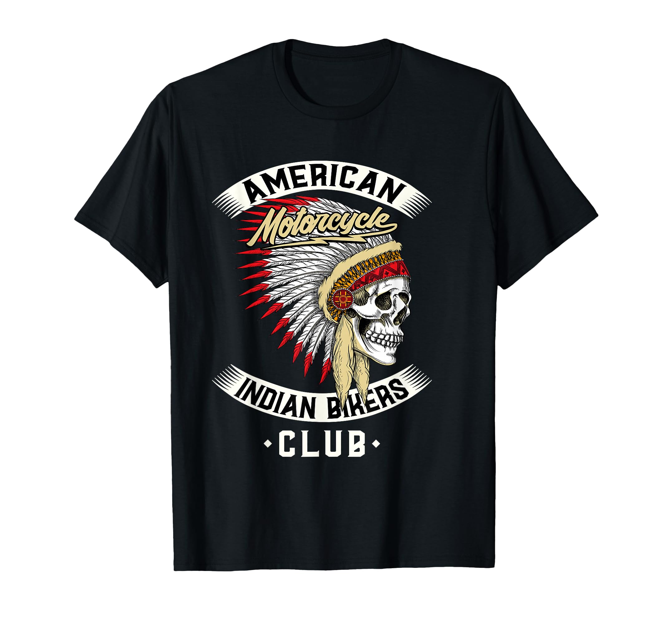 American Motorcycle Indian Bikers Club - Chopper Biker T-Shirt