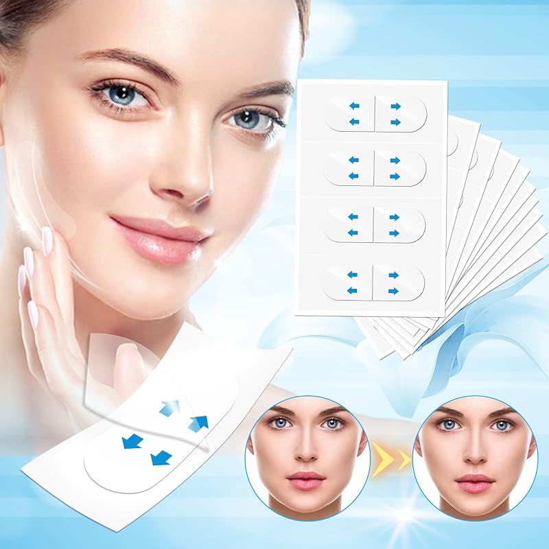 Fita adesiva facial e para pescoço LadPemo, transparente, 136 unidades