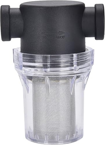 Filtro de agua, filtro de tubo giratorio de 1/2 '', cubierta de nailon PA66, cuenco de PC, pantalla inoxidable 304 (filtro de agua hembra de malla